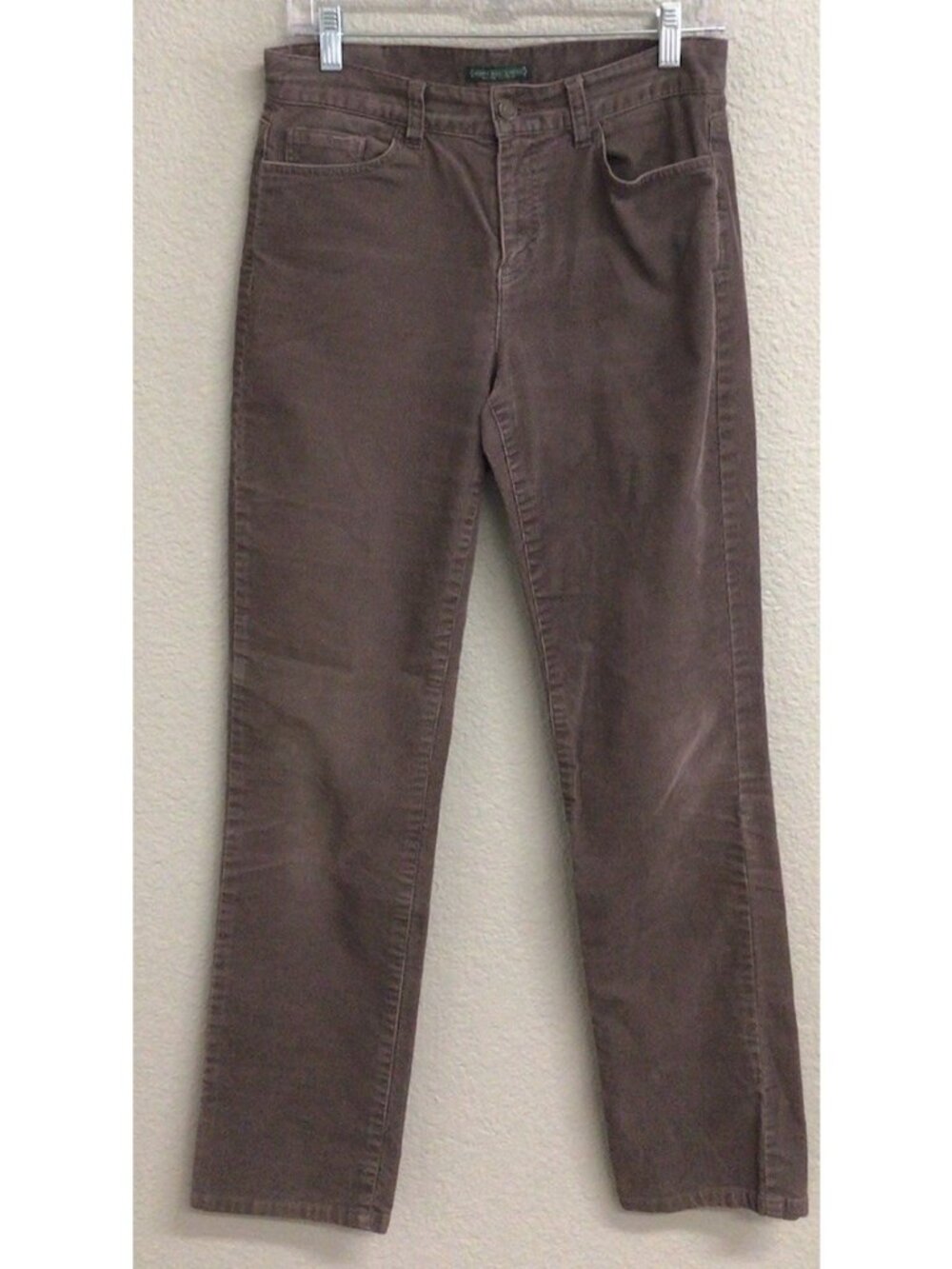 Lauren Ralph Lauren Taupe Corduroy Classic Straight Leg Pants Women’s Size 2